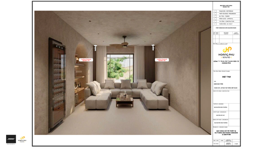 Giải Pháp Giải Trí Gia Đình Cao Cấp Cho Villa & Biệt Thự | Hoàng Phú Sound 3 he thong am thanh giai tri karaoke xem phim bose 7